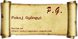 Pokoj Gyöngyi névjegykártya